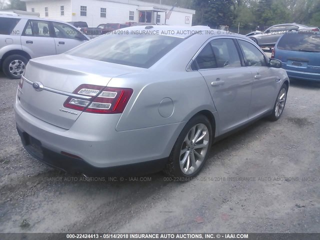 1FAHP2F86DG168655 - 2013 FORD TAURUS LIMITED SILVER photo 4