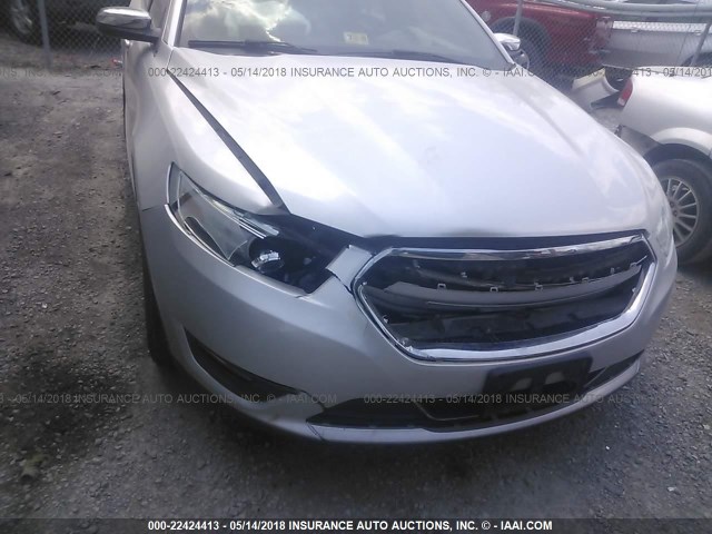 1FAHP2F86DG168655 - 2013 FORD TAURUS LIMITED SILVER photo 6