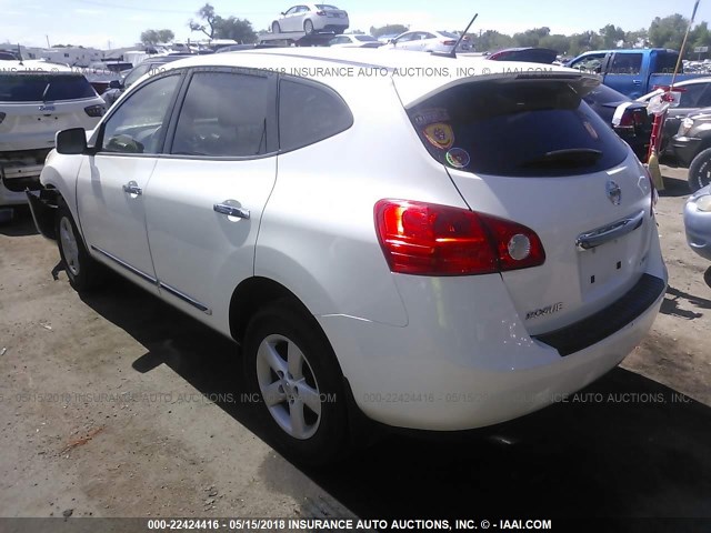 JN8AS5MT9DW002028 - 2013 NISSAN ROGUE S/SV WHITE photo 3