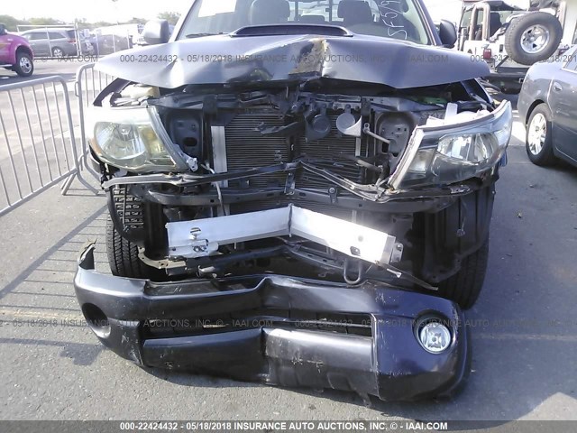 3TMLU4EN9BM073090 - 2011 TOYOTA TACOMA DOUBLE CAB ნაცრისფერი ფოტო 6