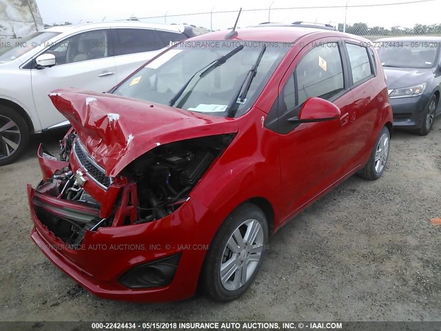 KL8CB6S99EC459628 - 2014 CHEVROLET SPARK LS RED photo 2