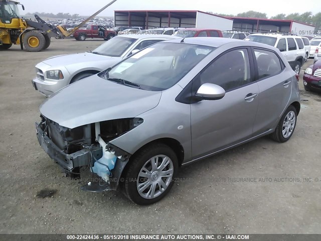 JM1DE1KY7C0142457 - 2012 MAZDA MAZDA2 GRAY photo 2