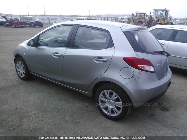 JM1DE1KY7C0142457 - 2012 MAZDA MAZDA2 GRAY photo 3