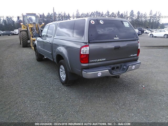 5TBDT44144S463905 - 2004 TOYOTA TUNDRA DOUBLE CAB SR5 GRAY photo 3