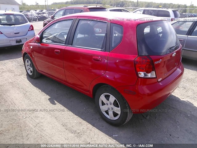 KL1TD66648B108466 - 2008 CHEVROLET AVEO LS RED photo 3