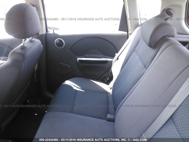KL1TD66648B108466 - 2008 CHEVROLET AVEO LS RED photo 8