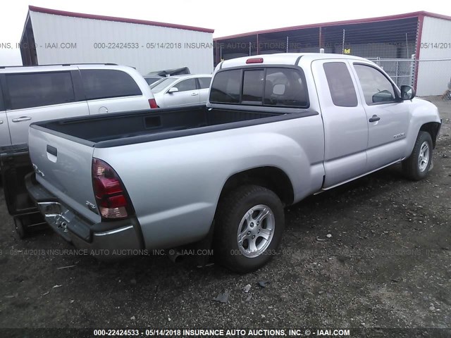 5TETX22N36Z185327 - 2006 TOYOTA TACOMA ACCESS CAB Күміс фото 4