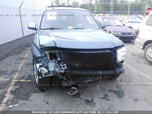 1FMCU9EG6BKC02405 - 2011 FORD ESCAPE LIMITED BLUE photo 6