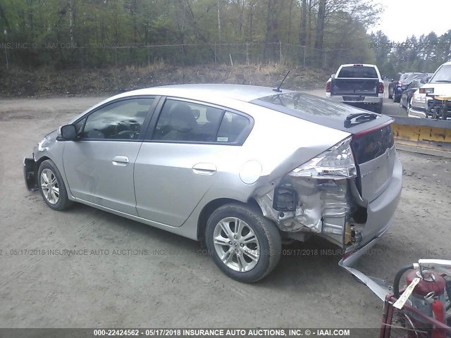 JHMZE2H78BS012103 - 2011 HONDA INSIGHT EX SILVER photo 3