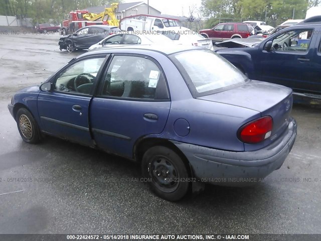 2C1MR5298T6740341 - 1996 GEO METRO LSI BLUE photo 3