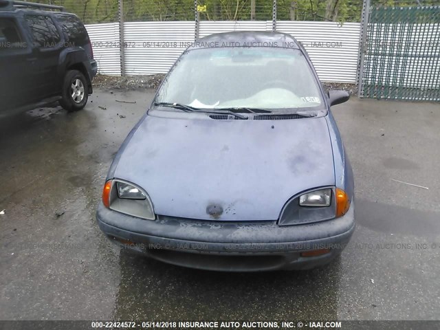 2C1MR5298T6740341 - 1996 GEO METRO LSI BLUE photo 6