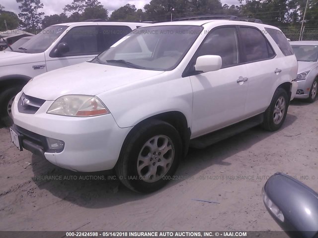 2HNYD18802H505987 - 2002 ACURA MDX TOURING WHITE photo 2