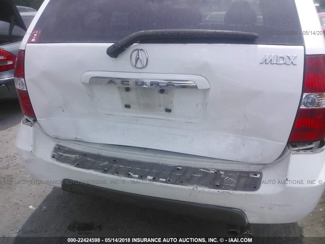 2HNYD18802H505987 - 2002 ACURA MDX TOURING WHITE photo 6