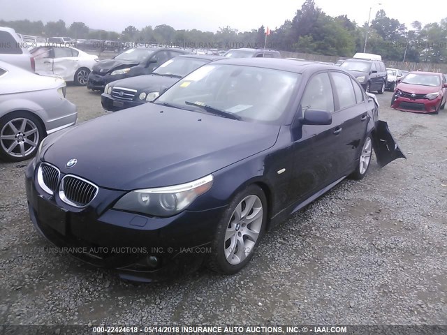 WBANB53517CN93510 - 2007 BMW 550 I BLUE photo 2