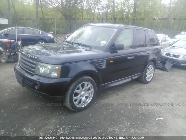 SALSK25467A112213 - 2007 LAND ROVER RANGE ROVER SPORT HSE BLACK photo 2