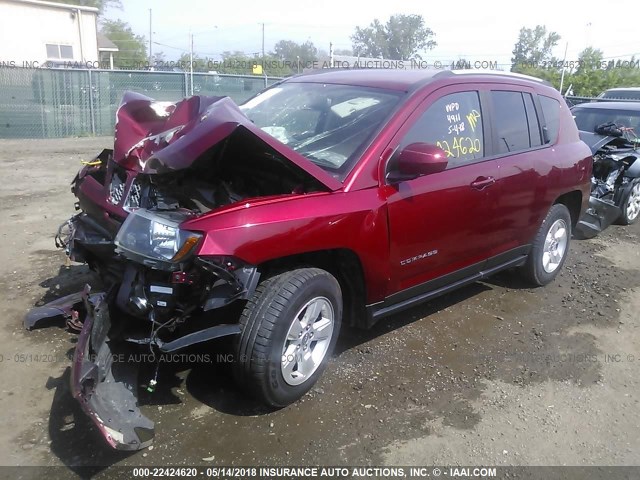 1C4NJCEA3HD114911 - 2017 JEEP COMPASS LATITUDE 红色 照片 2
