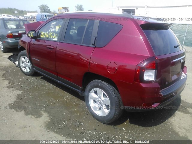 1C4NJCEA3HD114911 - 2017 JEEP COMPASS LATITUDE 红色 照片 3