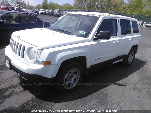 1C4NJPBA7DD139090 - 2013 JEEP PATRIOT SPORT WHITE photo 2