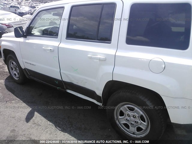 1C4NJPBA7DD139090 - 2013 JEEP PATRIOT SPORT WHITE photo 6