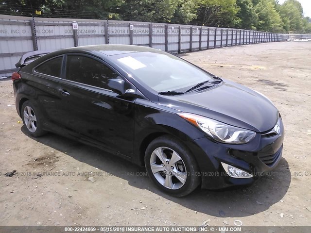 KMHDH6AE0DU022498 - 2013 HYUNDAI ELANTRA COUPE GS/SE BLACK photo 1