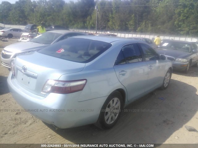 4T1BB46K58U043512 - 2008 TOYOTA CAMRY HYBRID Light Blue photo 4