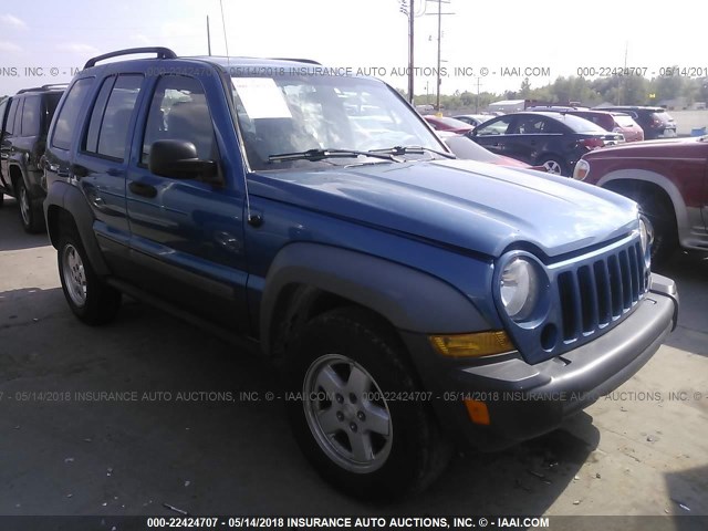 1J4GL48K66W103877 - 2006 JEEP LIBERTY SPORT 蓝色 照片 1