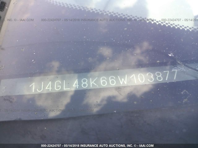 1J4GL48K66W103877 - 2006 JEEP LIBERTY SPORT 蓝色 照片 9