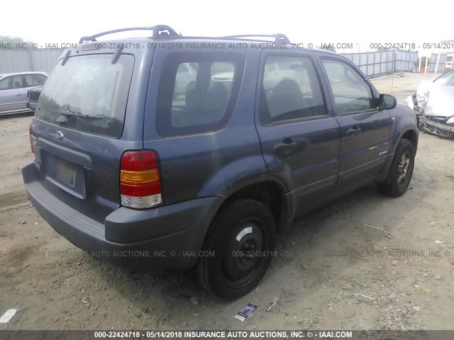 1FMYU01141KB04877 - 2001 FORD ESCAPE XLS BLUE photo 4