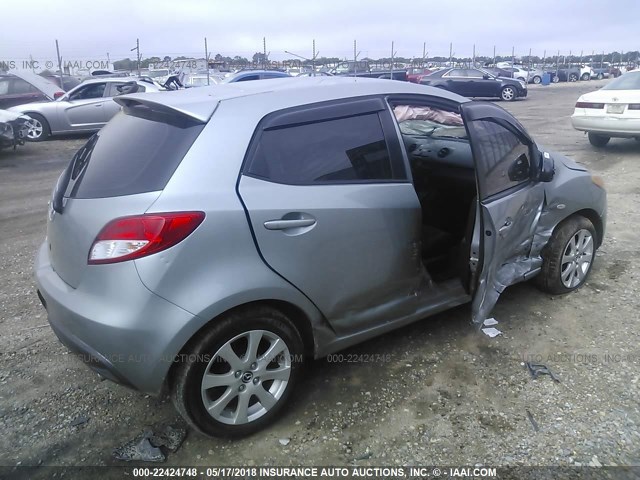 JM1DE1LY6D0161470 - 2013 MAZDA MAZDA2 GRAY photo 4