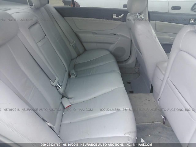 5NPEU46F96H145398 - 2006 HYUNDAI SONATA GLS/LX SILVER photo 8