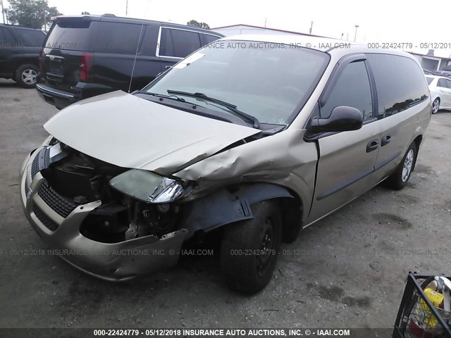 1D4GP24R44B549695 - 2004 DODGE GRAND CARAVAN SE BEIGE photo 2