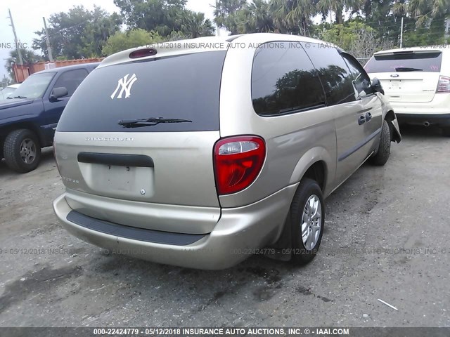 1D4GP24R44B549695 - 2004 DODGE GRAND CARAVAN SE BEIGE photo 4