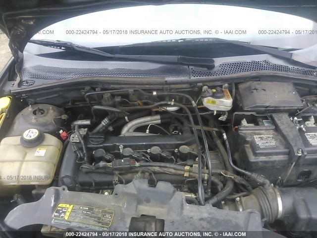 1FAFP34N27W279655 - 2007 FORD FOCUS ZX4/S/SE/SES BLACK photo 10