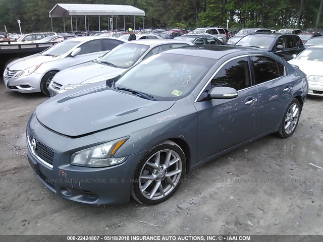 1N4AA5AP4BC804755 - 2011 NISSAN MAXIMA S/SV GRAY photo 2