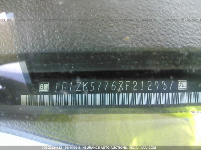 1G1ZK57768F212937 - 2008 CHEVROLET MALIBU LTZ 黑色 照片 9