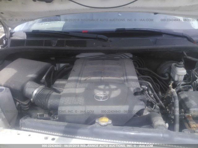 5TFRM5F18CX042047 - 2012 TOYOTA TUNDRA DOUBLE CAB SR5 WHITE photo 10