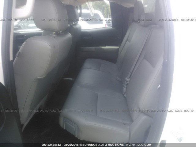 5TFRM5F18CX042047 - 2012 TOYOTA TUNDRA DOUBLE CAB SR5 WHITE photo 8
