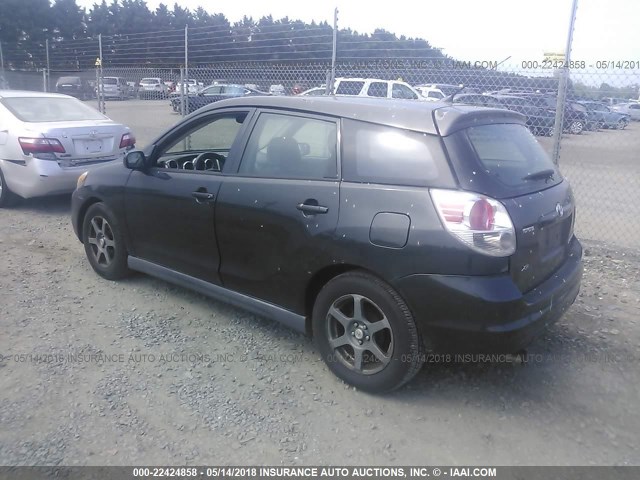 2T1KR32E15C491796 - 2005 TOYOTA COROLLA MATRIX XR BLACK photo 3