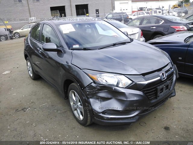 3CZRU6H37GM752874 - 2016 HONDA HR-V LX GRAY photo 1