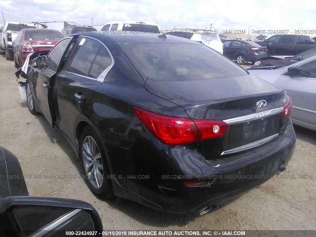 JN1BV7AP1EM676734 - 2014 INFINITI Q50 PREMIUM/SPORT BLACK photo 3