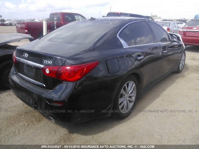 JN1BV7AP1EM676734 - 2014 INFINITI Q50 PREMIUM/SPORT BLACK photo 4