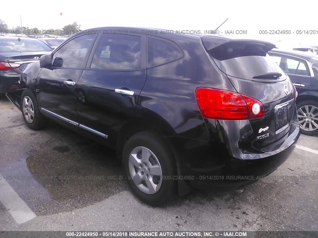 JN8AS5MT9CW301288 - 2012 NISSAN ROGUE S/SV BLACK photo 3