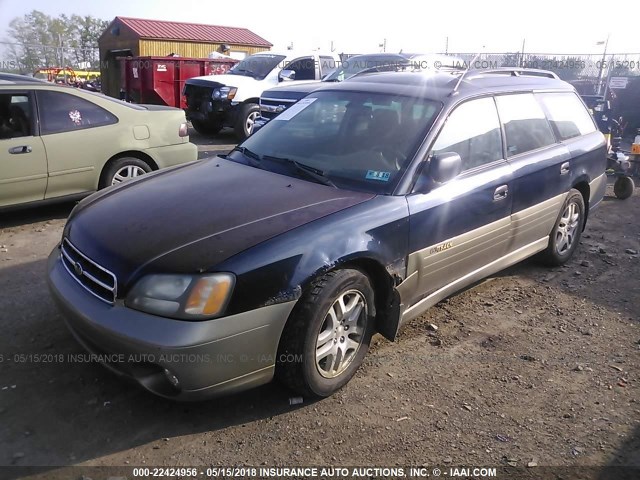 4S3BH675X17636729 - 2001 SUBARU LEGACY OUTBACK AWP 蓝色 照片 2