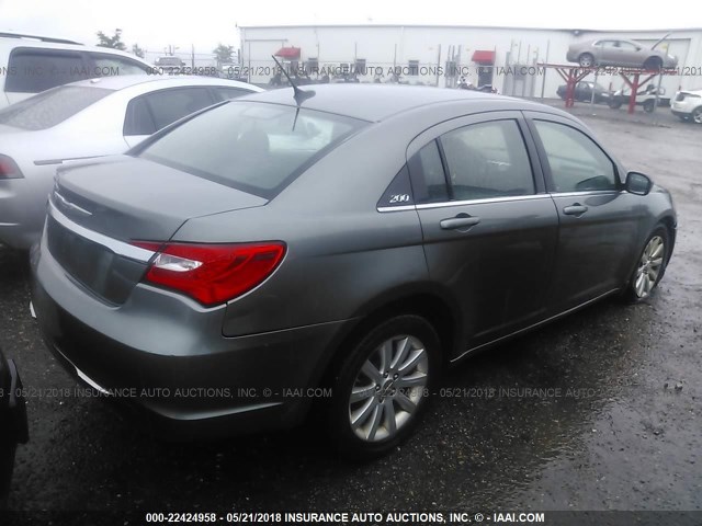 1C3CCBBB7CN189255 - 2012 CHRYSLER 200 TOURING GRAY photo 4