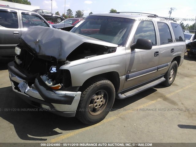 1GNEK13T71R123651 - 2001 CHEVROLET TAHOE K1500 GRAY photo 2