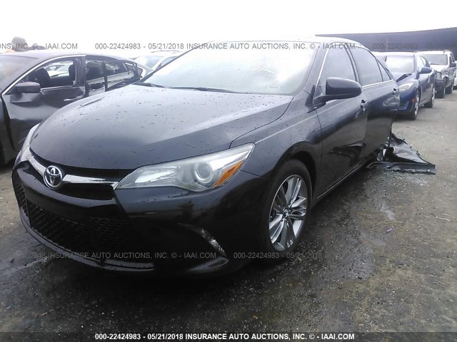 4T1BF1FKXFU071550 - 2015 TOYOTA CAMRY LE/XLE/SE/XSE BLACK photo 2