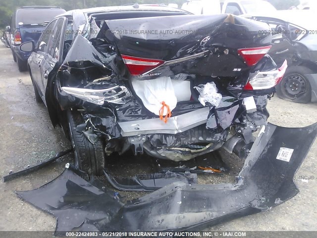 4T1BF1FKXFU071550 - 2015 TOYOTA CAMRY LE/XLE/SE/XSE BLACK photo 6