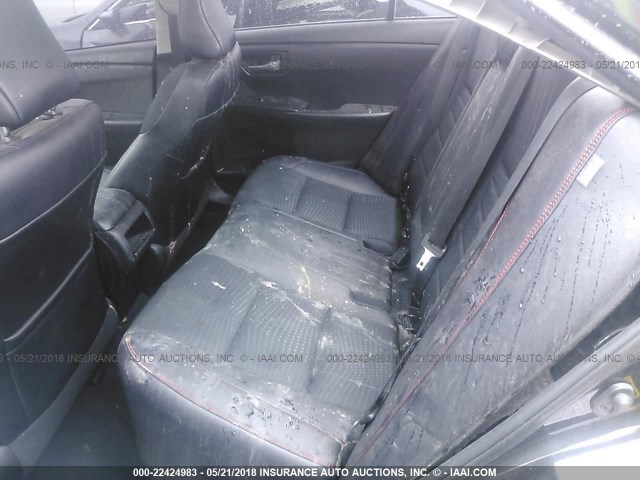 4T1BF1FKXFU071550 - 2015 TOYOTA CAMRY LE/XLE/SE/XSE BLACK photo 8