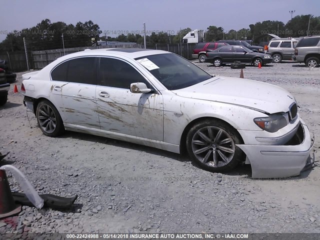 WBAHL835X7DT09460 - 2007 BMW 750 I WHITE photo 1