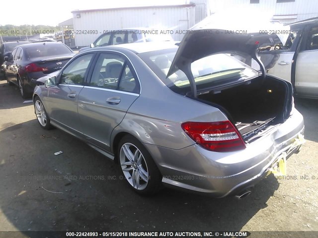 WDDGF8AB8EA912393 - 2014 MERCEDES-BENZ C 300 4MATIC GRAY photo 3